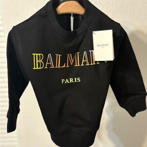 Balmain Black Sweatshirt with Yellow Logo